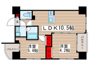 間取図 フォルトゥーナ門前仲町