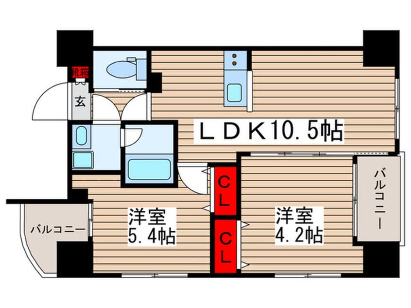 間取図 フォルトゥーナ門前仲町