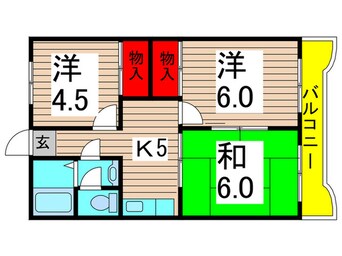 間取図 越ゴールデンフラット