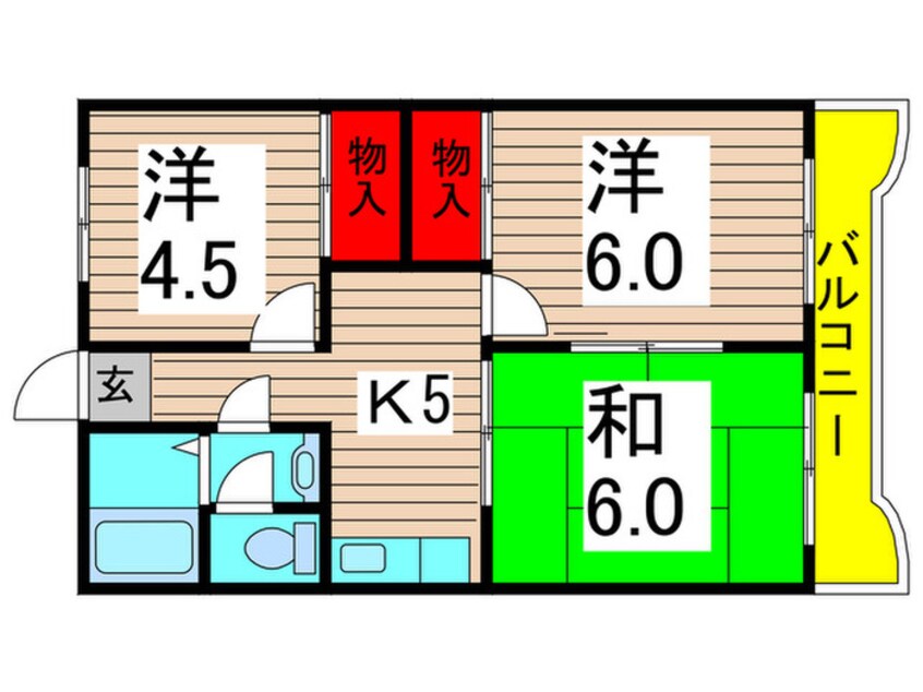 間取図 越ゴールデンフラット