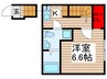アモーレ・コイロ 1Kの間取り