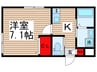 ディアコート南行徳 1Kの間取り