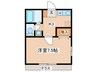 サンハイム上町 1Kの間取り