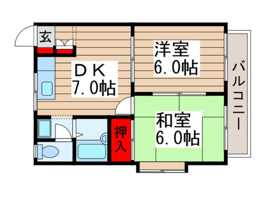 間取図 エステ－トピアＫ