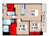 ライヴス行徳 2LDKの間取り