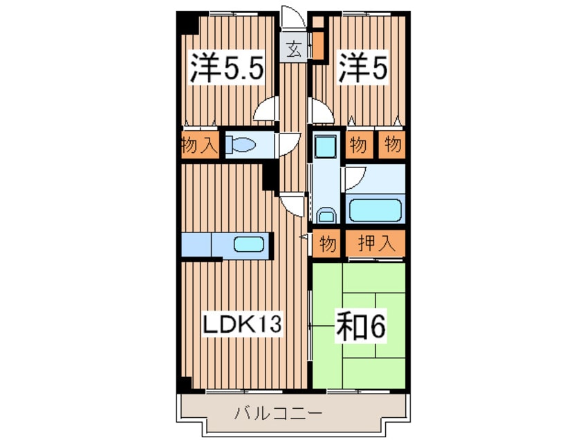 間取図 チェリ－ロ－ドヒル瑞穂