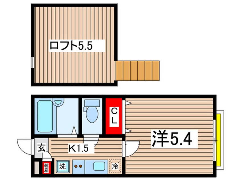 間取図 ＡＺＥＳＴ－ＲＥＮＴ中野島Ⅱ