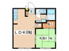 ビュ－ラ－山手 1LDKの間取り