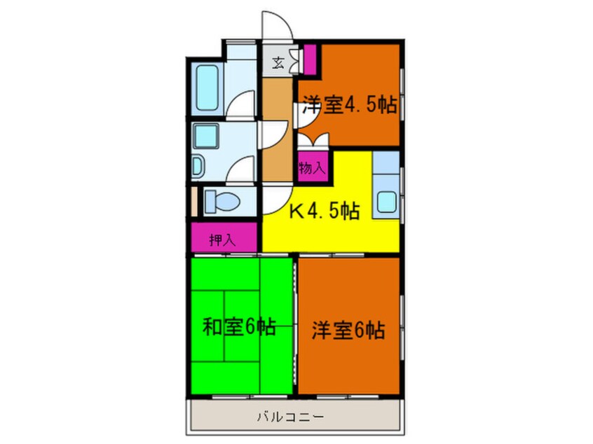 間取図 サンワハイツ