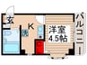 オリゼ絹 1Kの間取り