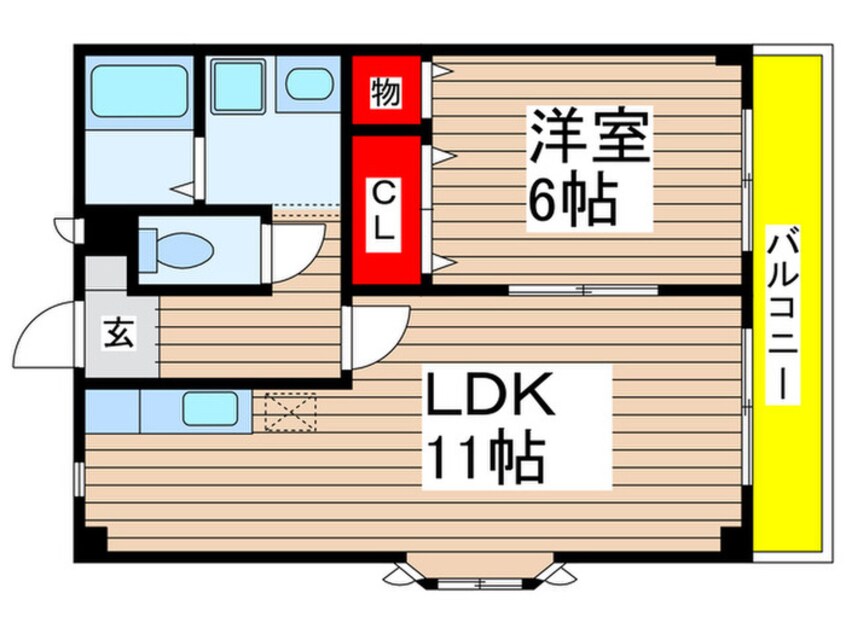 間取図 キューブ・コート６