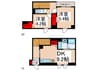 グラナーデ荒川 2DKの間取り