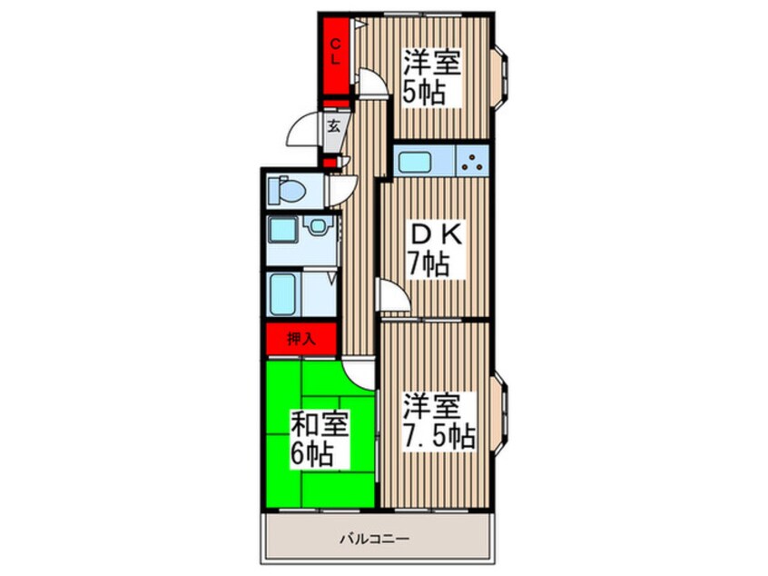 間取図 プレステージＡＳＡＨＩ