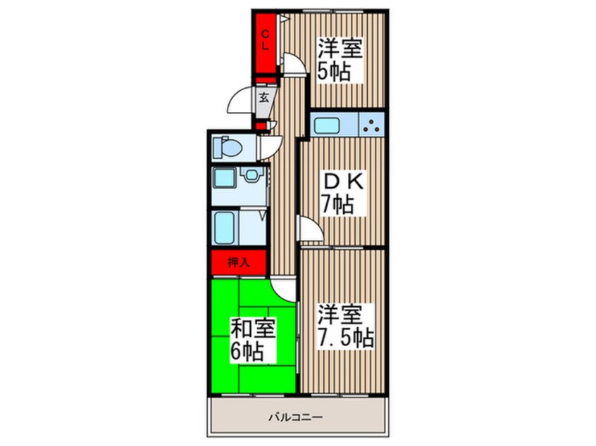 間取図 プレステージＡＳＡＨＩ