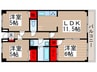 オ－シャンビュ－弐番館 3LDKの間取り