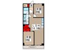 パ－ルマンション１ 2LDKの間取り