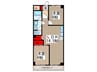 パ－ルマンション１ 2LDKの間取り