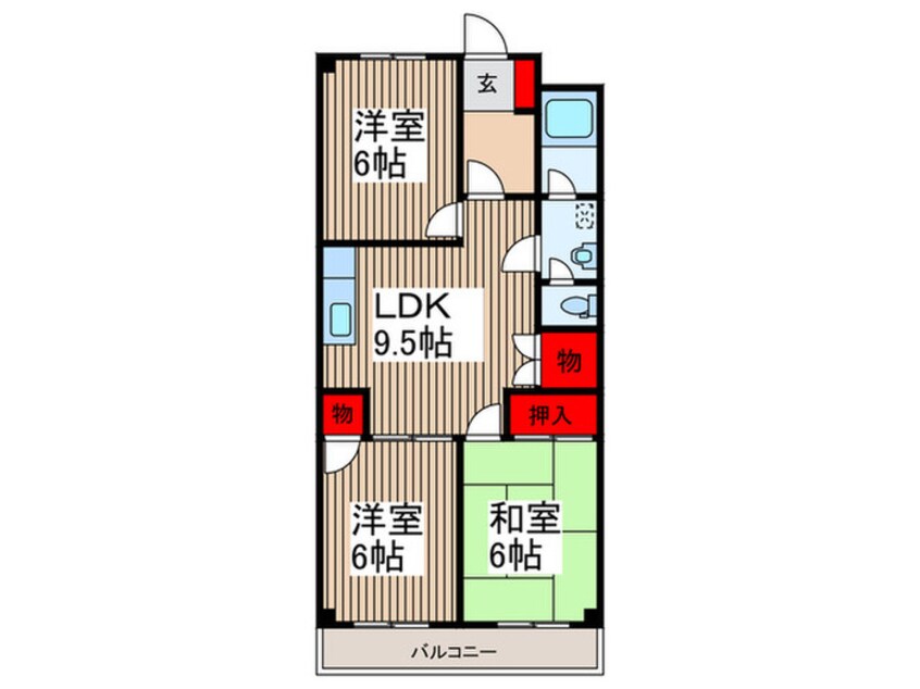 間取図 パ－ルマンション２