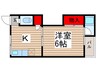 Bell　Flora 1Kの間取り