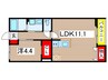 サイエンスコート 1LDKの間取り