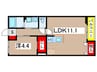 サイエンスコート 1LDKの間取り