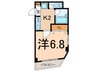 サンクレスト戸越 1Kの間取り
