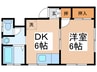 蓮田ビル 1DKの間取り