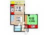 ザ・ウィング 2DKの間取り