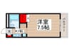 エミネンス船橋 1Kの間取り