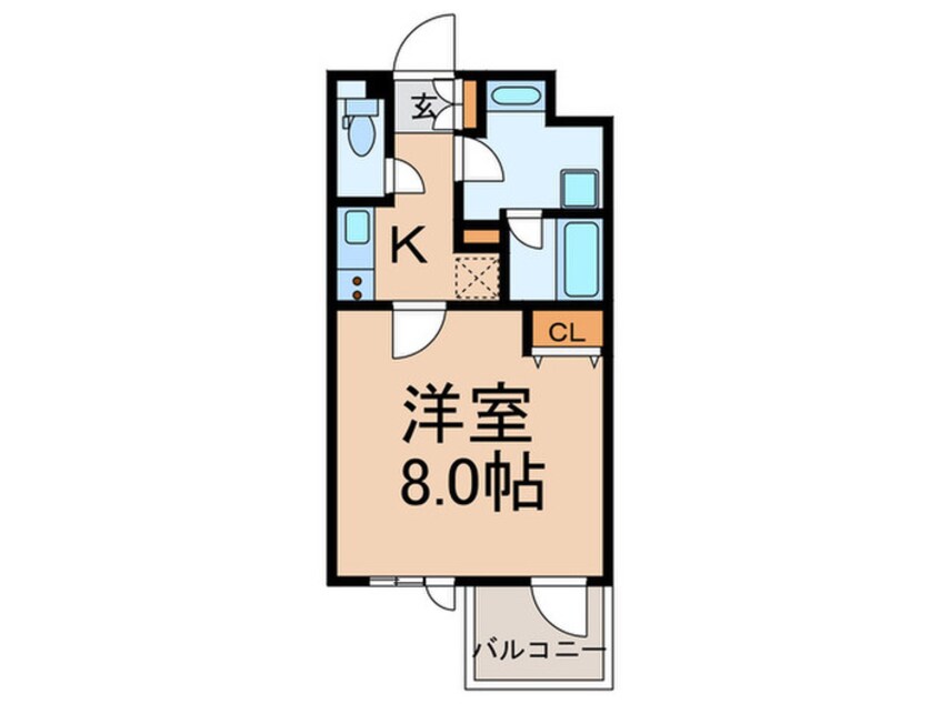 間取図 ｼﾞｪﾉｳﾞｨｱ三軒茶屋ｸﾞﾘｰﾝｳﾞｪｰﾙ