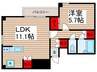 グランドパレス蘇我 1LDKの間取り