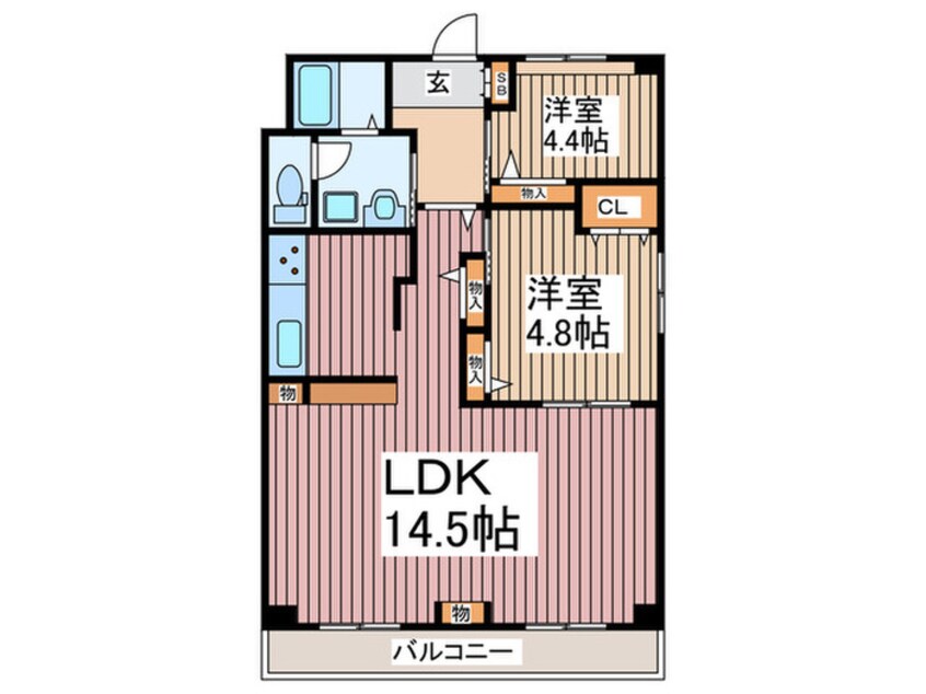 間取図 藤和草加ハイタウンB棟（713）