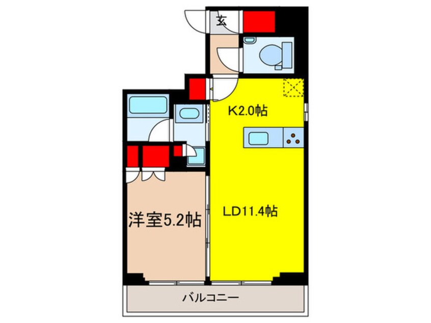 間取図 ﾒｿﾞﾝｶﾙﾑ日本橋馬喰町