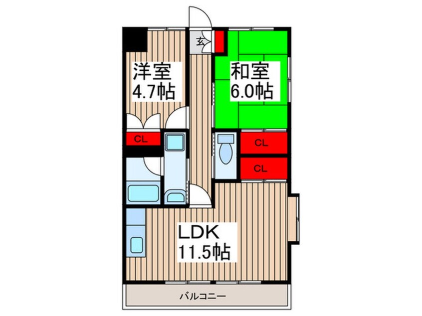 間取図 ファミ－ル末廣