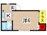 浅野ハイツ 1Kの間取り