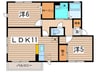 エスポワ－ル一番館 2LDKの間取り