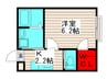 ワイズアイ 1Kの間取り