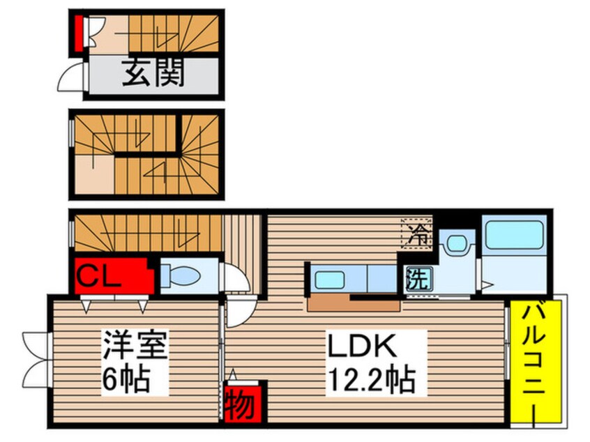 間取図 クローバーヒルズ