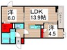 仮）セレスティア六町Ⅱ 2LDKの間取り