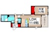 Der Grenze 1LDKの間取り