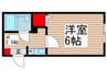 クラヴィエ 1Kの間取り
