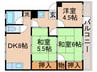 塚田ハイツ 3DKの間取り