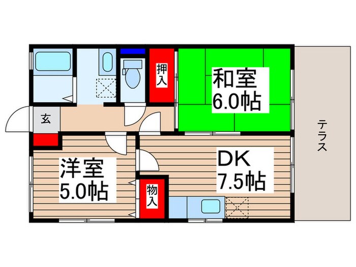 間取り図 オ－シャンハイム花ノ木