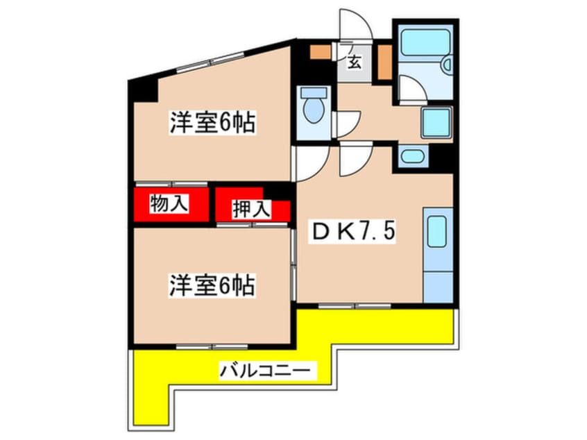 間取図 グリーンヒル三田５