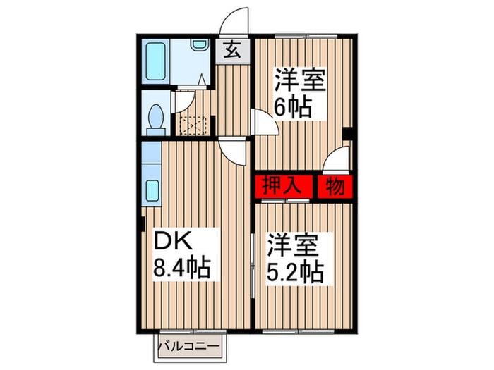 間取り図 ｺｽﾓﾊｲﾂ86MⅠ