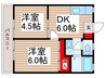 ウィステリア 2DKの間取り