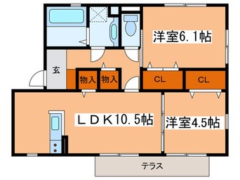 間取図 エクセル川端Ｆ