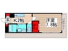 レオ四拾八番館 1Kの間取り