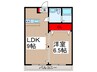 オリーブステージＢ棟 1LDKの間取り