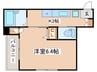 AXIS中町 1Kの間取り